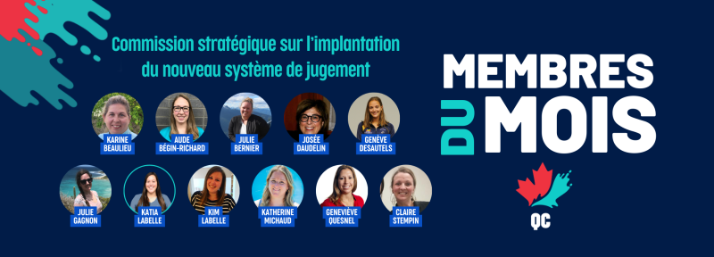 Merci aux onze membres de la commission stratégique sur l’implantation du nouveau système de jugement