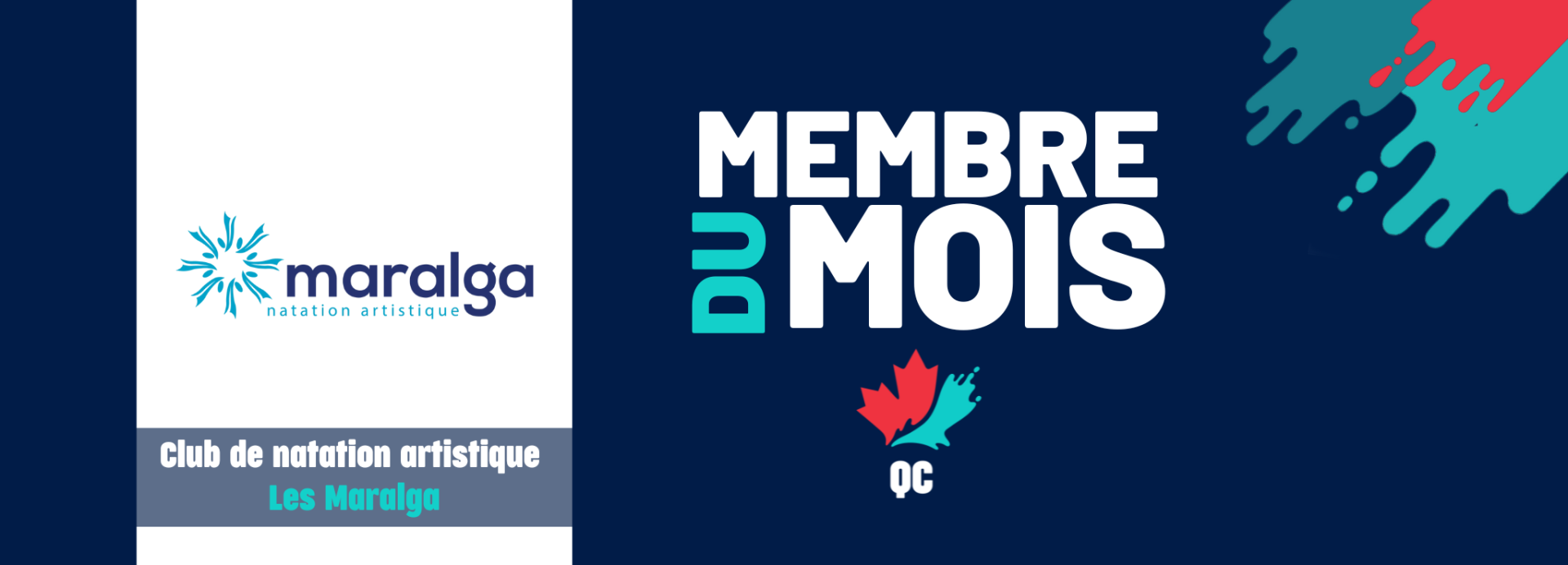 Félicitations au club de natation artistique Les Maralga