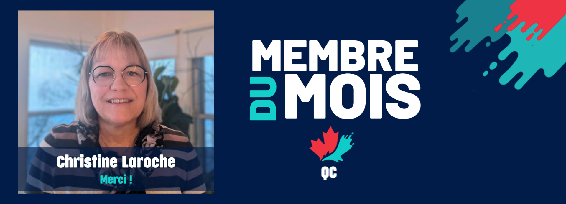 Christine Laroche est la membre du mois de novembre !