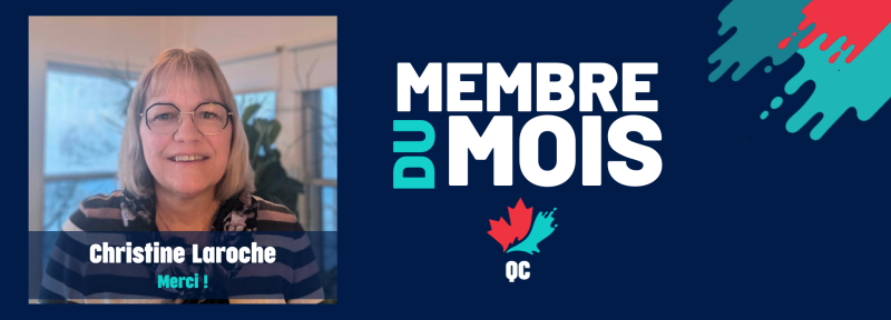 Christine Laroche est la membre du mois de novembre !